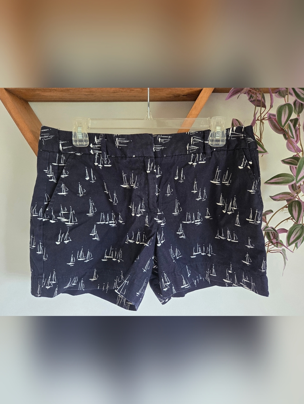 Womens Lands End Canvas Sail Boat Shorts